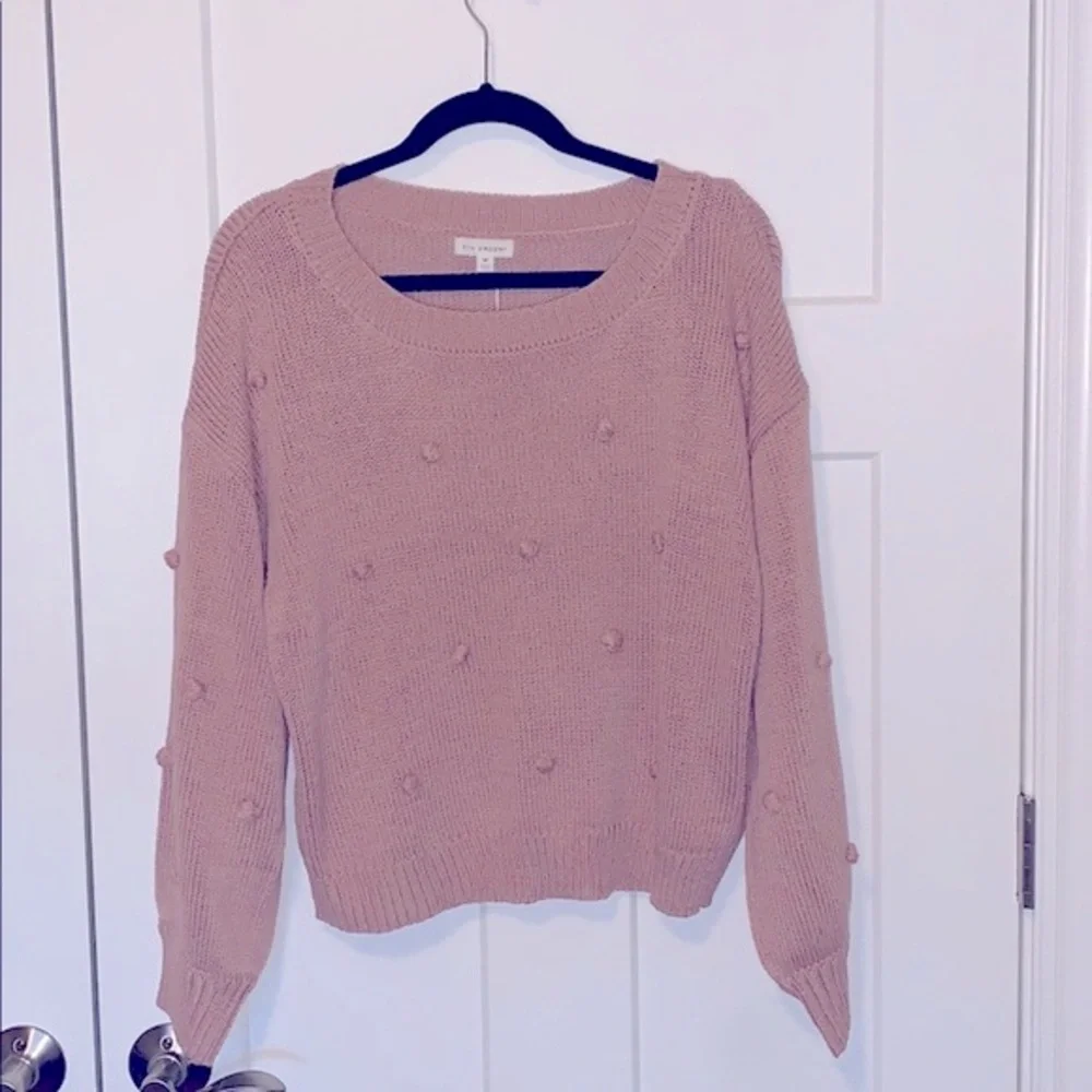 NWT Emotions Knit Pom Sweater - Picture 3 of 6